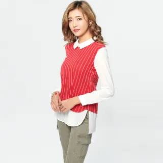 BOBSON 女款假兩件式條紋上衣(39080-13) 歷史價格詳細信息
