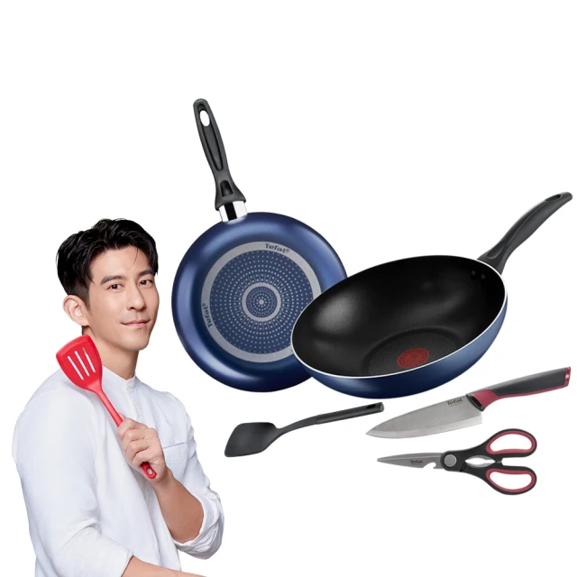 【Tefal 特福】MOMO獨家 璀璨系列28CM不沾鍋雙鍋組(平底鍋+炒鍋) 歷史價格詳細信息