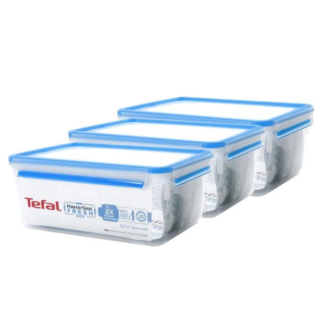 【Tefal 特福】無縫膠圈防漏PP保鮮盒 超值四件組(200MLx2+1Lx2) 歷史價格詳細信息