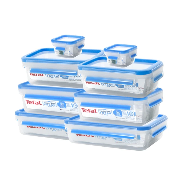 【Tefal 特福】無縫膠圈防漏PP保鮮盒 超值四件組(200MLx2+1Lx2) 歷史價格詳細信息