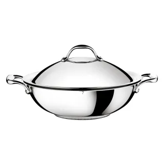 Lagostina樂鍋史蒂娜 NEW ACCADEMIA LAGOFUSION系列36CM不鏽鋼雙耳中式炒鍋(加蓋) 歷史價格詳細信息