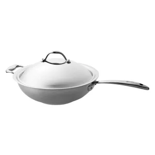 Lagostina樂鍋史蒂娜 NEW ACCADEMIA LAGOFUSION系列36CM不鏽鋼雙耳中式炒鍋(加蓋) 歷史價格詳細信息