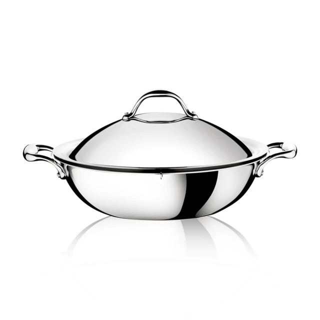 Lagostina樂鍋史蒂娜 NEW ACCADEMIA LAGOFUSION系列36CM不鏽鋼雙耳中式炒鍋(加蓋) 歷史價格詳細信息