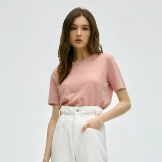 BRAPPERS 女款 簡約圓領落肩線衫-淺杏 歷史價格詳細信息