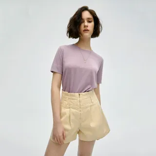 BRAPPERS 女款 簡約圓領落肩線衫-淺杏 歷史價格詳細信息