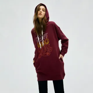 BRAPPERS 女款 長版連帽上衣-酒紅 歷史價格詳細信息
