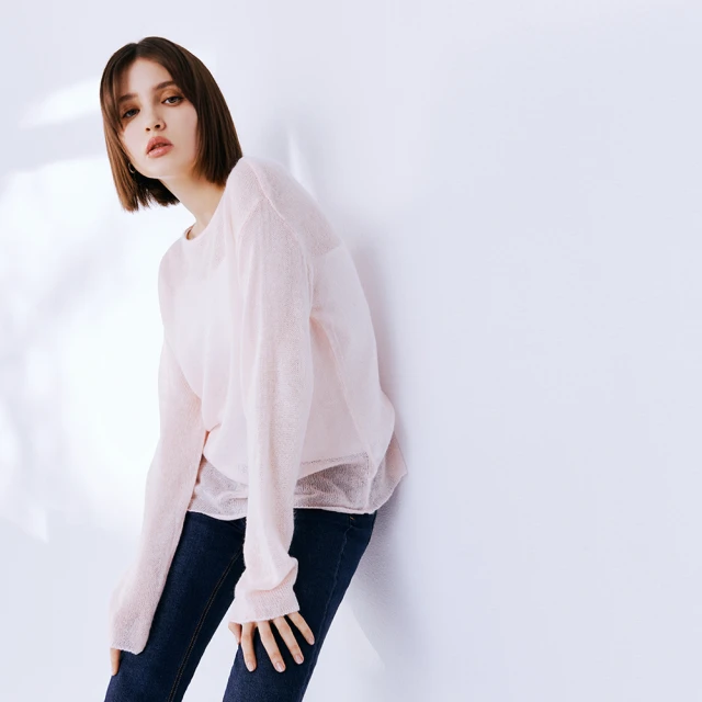 【BRAPPERS】女款 馬海毛透膚線衫(灰) 歷史價格詳細信息