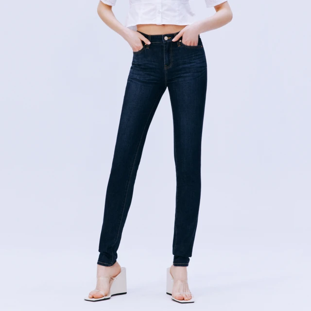 BRAPPERS 女款 玉石丹寧系列-wonder jade低腰彈性八分褲-深藍 歷史價格詳細信息