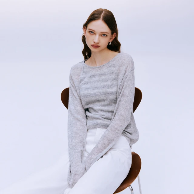 【BRAPPERS】女款 馬海毛透膚線衫(灰) 價格比較,價格查詢,歷史價格詳細信息