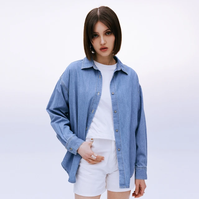 【BRAPPERS】女款 寬版落肩牛仔外套(藍) 歷史價格詳細信息