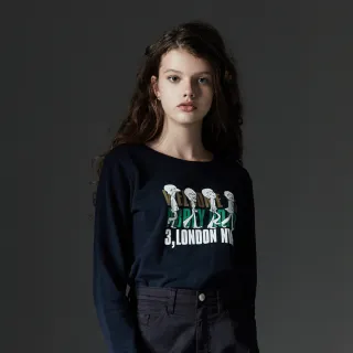 BRAPPERS 女款 披頭四彩色LOGO印花長袖T-淺綠 歷史價格詳細信息