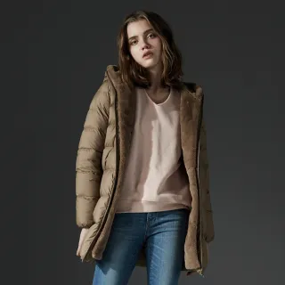 毛領連帽英字刺繡鬆緊拉鍊口袋羽絨棉外套(綠.卡其L-4L)-J269熊衣褲語 歷史價格詳細信息