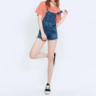 BRAPPERS 女款 Boy friend系列-藍牛角刺繡吊帶短褲-藍 歷史價格詳細信息