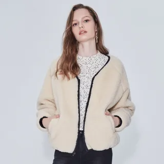 BRAPPERS 女款 雙面穿羊羔絨外套-米白 歷史價格詳細信息