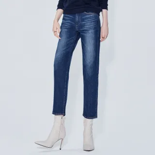 【BRAPPERS】女款 Boy Friend Jeans系列-中低腰全棉割破八分褲(深藍) 歷史價格詳細信息