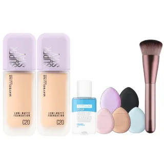 【MAYBELLINE 媚比琳】2in1雙頭氣墊眉粉筆 2入組(自然棕/霧灰色 2色任選) 歷史價格詳細信息