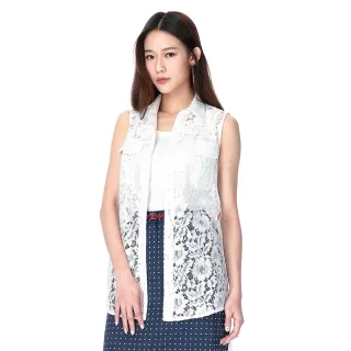 無袖背心 蕾絲 罩衫-鏤空勾花前短後長女裝2色74ab35[獨家進口][米蘭精品] 歷史價格詳細信息