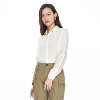 法式優雅襯衫女2024春秋新款設計感小眾V領木耳邊通勤緞面襯衣 歷史價格詳細信息