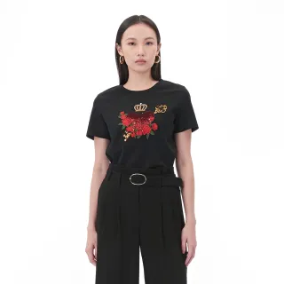 【KeyWear 奇威名品】領口出芽織帶短袖上衣 歷史價格詳細信息