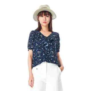 【KeyWear 奇威名品】小格子泡泡袖上衣 歷史價格詳細信息