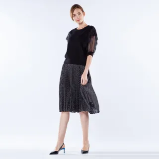 【KeyWear 奇威名品】百搭線條層次感五分袖針織上衣(共2色) 歷史價格詳細信息