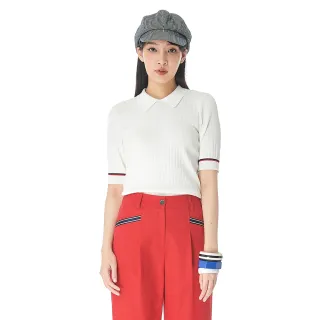 【KeyWear 奇威名品】領口出芽織帶短袖上衣 歷史價格詳細信息