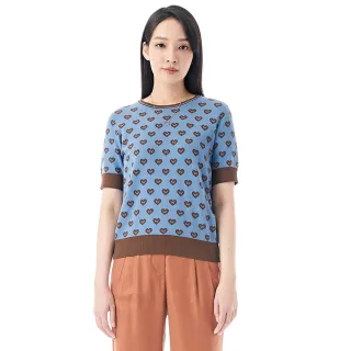 【KeyWear 奇威名品】親膚愛心短袖針織上衣 價格比較,價格查詢,歷史價格詳細信息