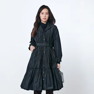 【KeyWear 奇威名品】連帽純色收下襬短款外套(共2色) 歷史價格詳細信息