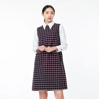 【KeyWear 奇威名品】紅色格紋雙排釦長大衣 歷史價格詳細信息