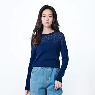 【KeyWear 奇威名品】星空撞色毛料長版長袖針織洋裝 歷史價格詳細信息