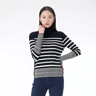 【KeyWear 奇威名品】針織條紋跳色無袖上衣 歷史價格詳細信息