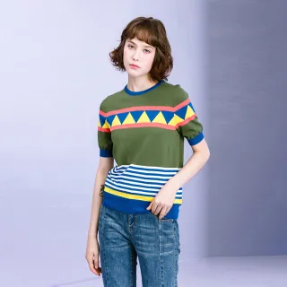 【KeyWear 奇威名品】夏季印花公主袖圓領短袖洋裝 歷史價格詳細信息