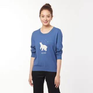 【JEEP】女裝 北極熊圖騰休閒長袖T恤(米色) 歷史價格詳細信息