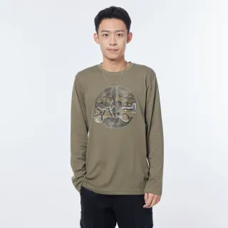 【JEEP】男裝 吉普車圖騰印花休閒長袖T恤(藍色) 歷史價格詳細信息