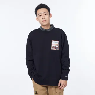 【JEEP】男裝 吉普車圖騰印花休閒長袖T恤(藍色) 歷史價格詳細信息