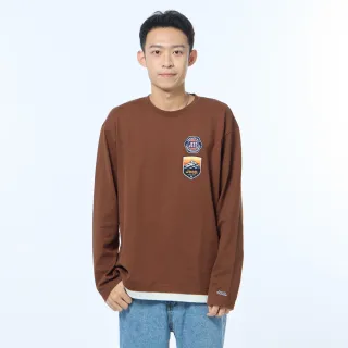 【JEEP】男裝 簡約品牌LOGO刷毛長袖大學T(黑色) 歷史價格詳細信息