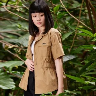 【JEEP】女裝 時尚休閒格紋長版襯衫(黃) 歷史價格詳細信息