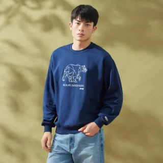 【JEEP】男裝 北極熊圖騰刷毛長袖帽T(綠色) 歷史價格詳細信息