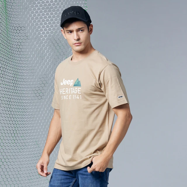 【JEEP】男裝 簡約品牌LOGO刷毛長袖大學T(黑色) 歷史價格詳細信息