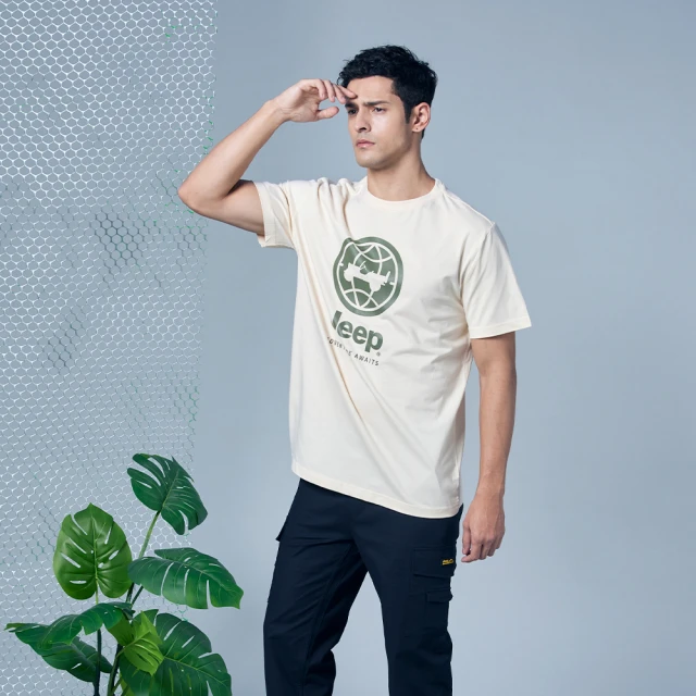 【JEEP】男裝 簡約品牌LOGO刷毛長袖大學T(黑色) 歷史價格詳細信息