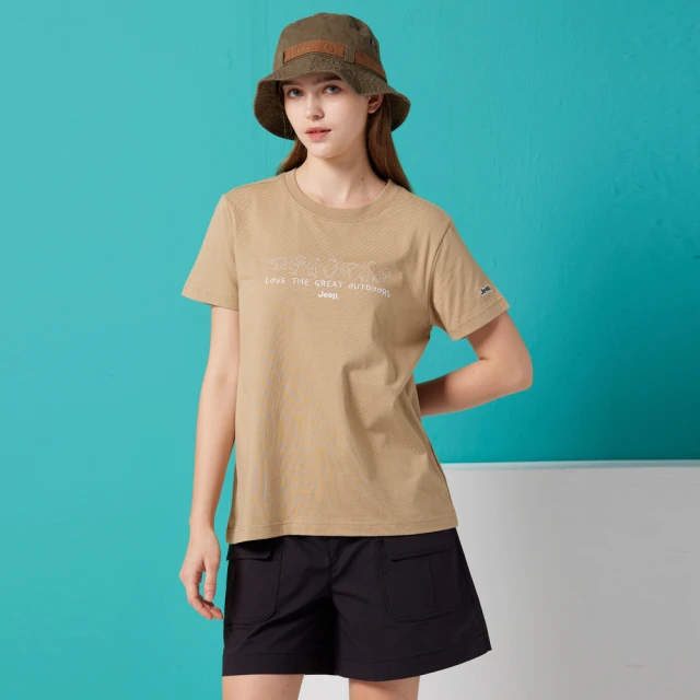 【JEEP】女裝 北極熊圖騰休閒長袖T恤(米色) 歷史價格詳細信息