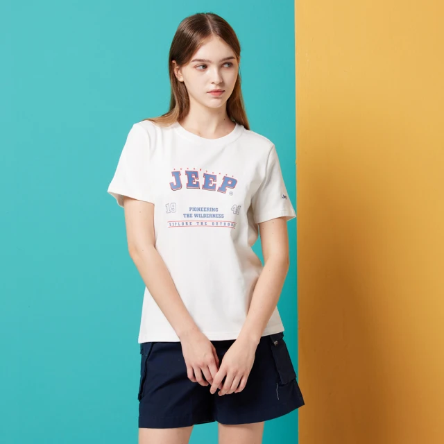 【JEEP】女裝 品牌LOGO刺繡短袖T恤(粉色) 歷史價格詳細信息