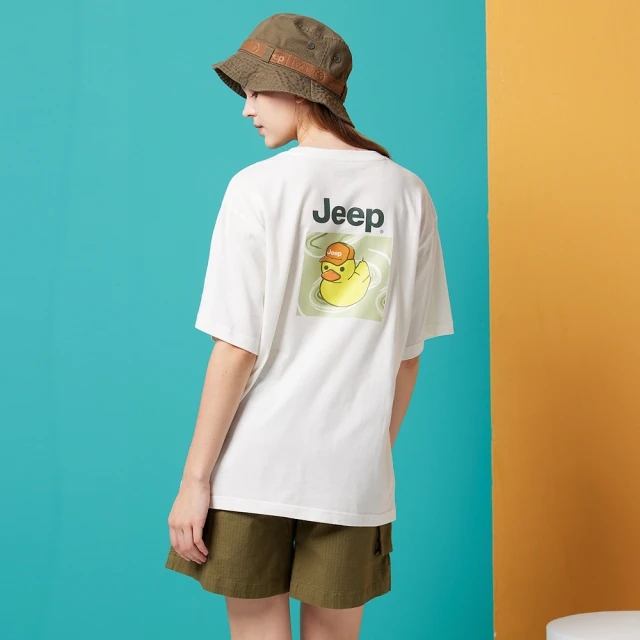 【JEEP】吉普鴨純棉短袖T恤 男女適穿(白色) 歷史價格詳細信息