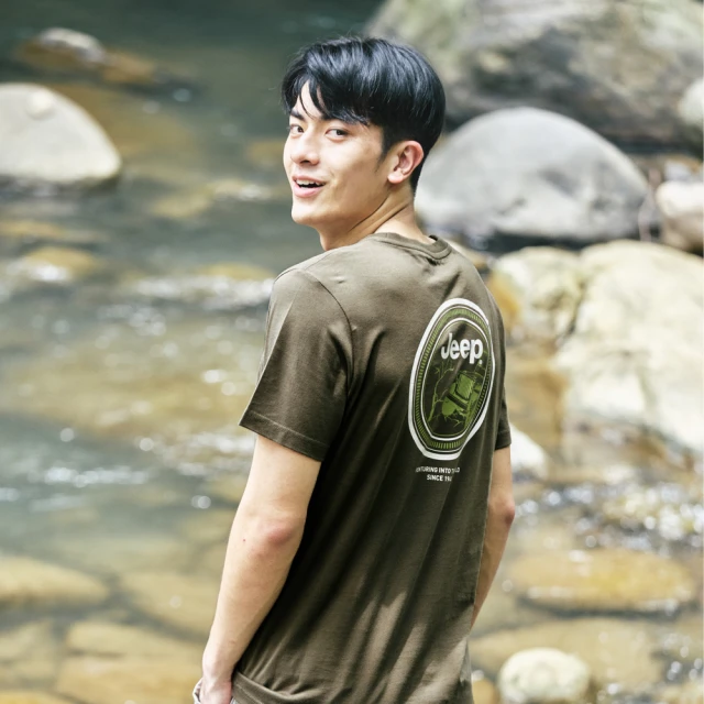【JEEP】男裝 潮流LOGO防潑水連帽衝鋒衣(橘色) 歷史價格詳細信息