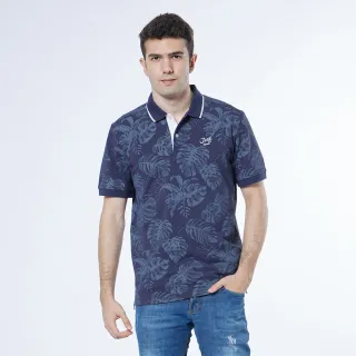 【JEEP】男裝 清夏龜背芋圖騰短袖POLO衫(黑色) 歷史價格詳細信息
