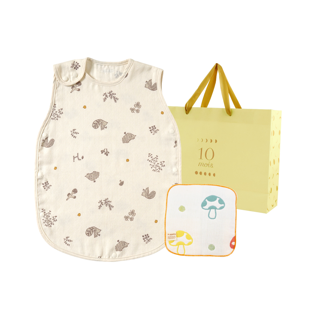 Hoppetta 蘑菇六層紗防踢被手帕禮盒禮袋組(pchome獨家彌月組) 歷史價格詳細信息