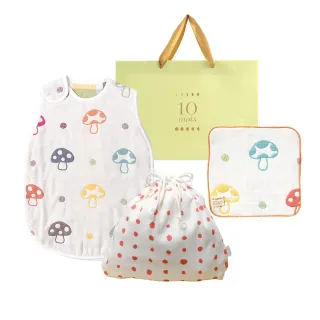 【Hoppetta】六層紗蘑菇防踢背心束口袋彌月禮盒組(momo限定) 歷史價格詳細信息