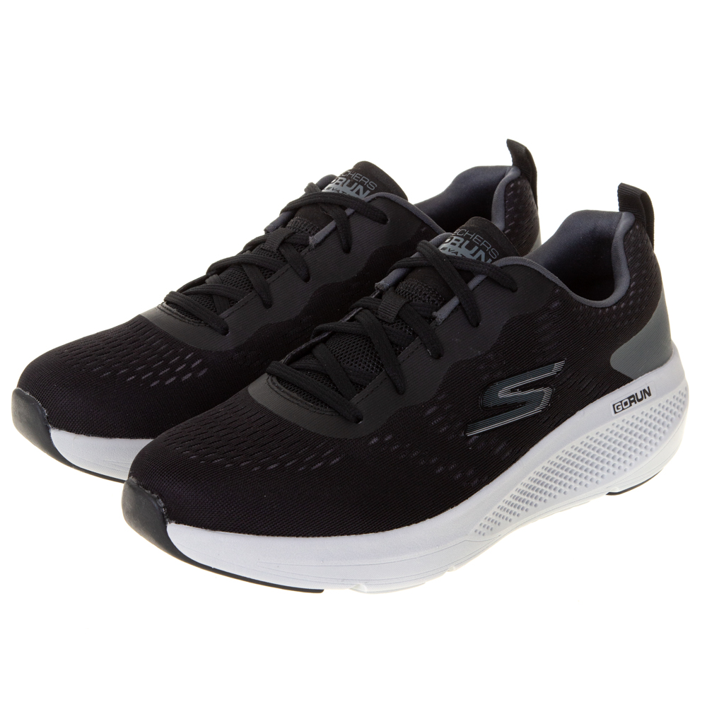 SKECHERS 男慢跑 GO RUN ELEVATE 皮質 休閒運動鞋 全黑 勤務鞋 工作鞋 (220328BKCC) 歷史價格詳細信息