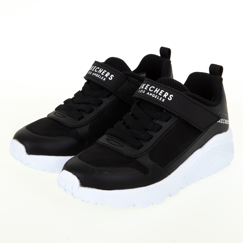 Skechers Uno Lite [403666LBKBL] 中大童 男童 休閒鞋 運動 復古 舒適 魔鬼氈 黑藍 歷史價格詳細信息
