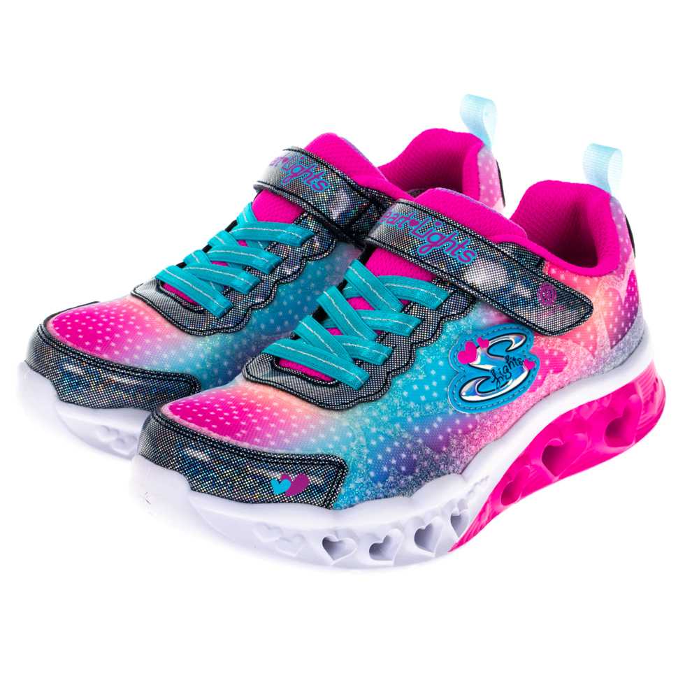 Skechers Flutter Heart Lights [303252LBKMT] 中大童 女童 休閒鞋 燈鞋 黑彩 歷史價格詳細信息